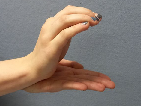 Hand with Fish Symbol